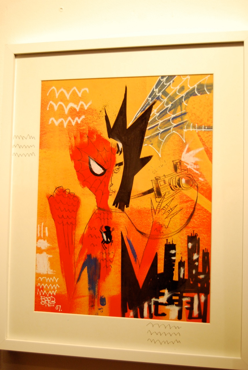 Illustration for article titled Trippy Re-Interpretations of Stan Lee's Comic Book Characters at Art Show